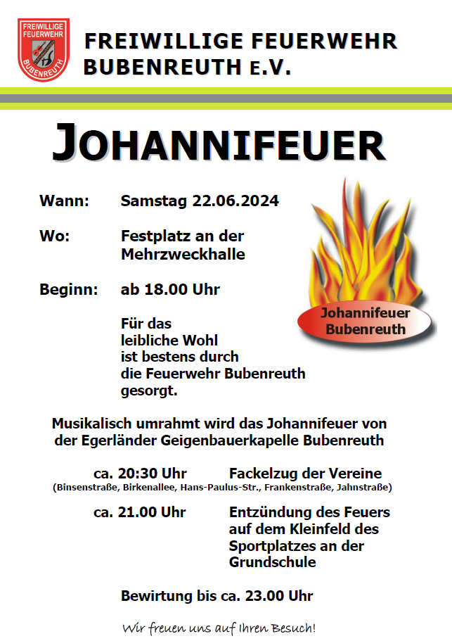 Plakat Johannifeuer 2024
