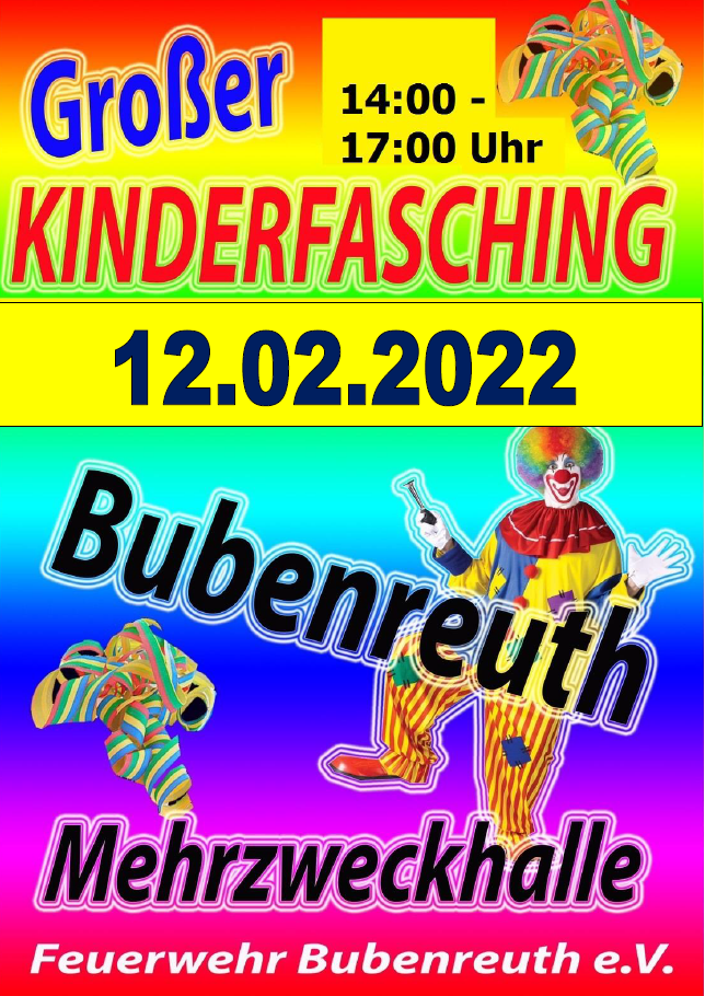 Plakat Kinderfasching 2022